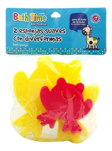 17 Pzas Esponja Para Bebé Bath Time Varios Colores 2 Piezas