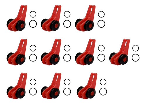 10 Uds Anzuelos De Pesca Keeper Señuelo Keeper Rojo