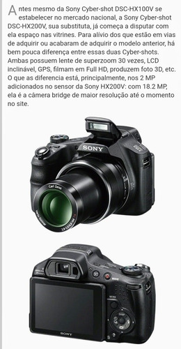 Câmera Sony Dsc-hx200v.