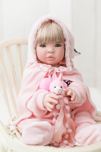 Imagem 8 de 10 de Bebê Reborn 53cm Realista Verdade Barato - 16 Itens