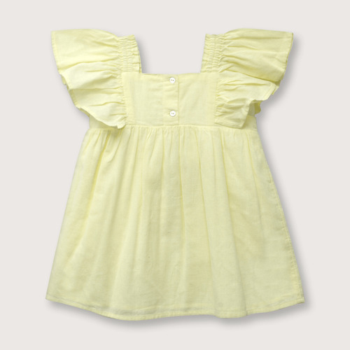 Vestido De Bebés Lino Lima (6m - 4a)