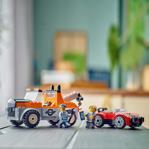Lego City Camión Grúa Y Reparación Del Auto Deportivo 60435 101 City Great Vehicles