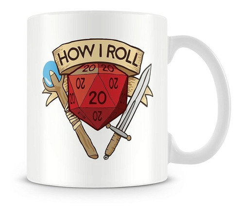 Caneca Dungeons And Dragons How I Roll Color
