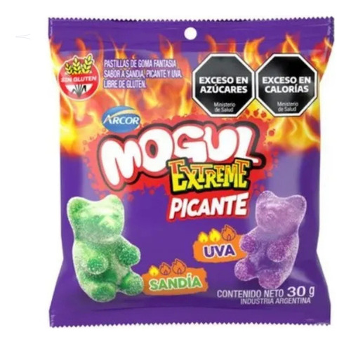 Gomitas Mogul Extreme Picante Sandia Y Uva, Sin Tacc - 12 Un