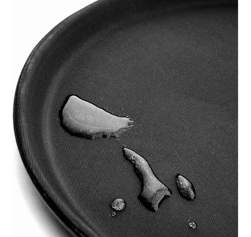 Imagem 5 de 7 de Kit 3 Bandejas Redonda Antiderrapante Para Garçom Preta 40cm