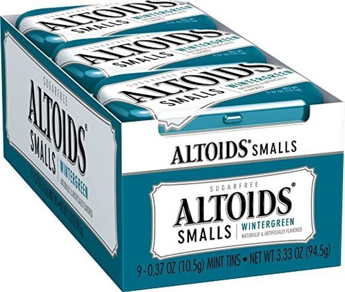 Altoids Smalls AzĂșcar Wintergreen Mentas, 0.37 Onzas Latas (