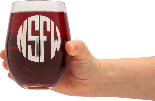 Copas De Vino Con Monograma Bigmouth Fml Y Nsfw