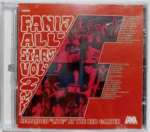 Cd Fania All Stars - Recorded Live At The Red Garter Vol. 2