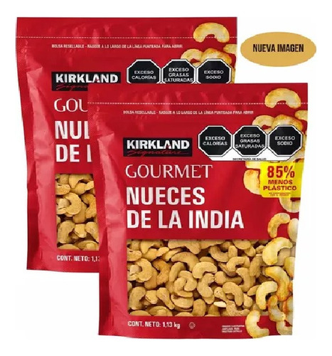  Nuez De La India Kirkland Signature 2 Bolsas De 1.1 Kg