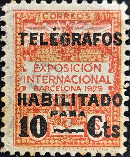 España Barcelona, Sello Telégrafos Ed 1 1930 Nuevo L17649