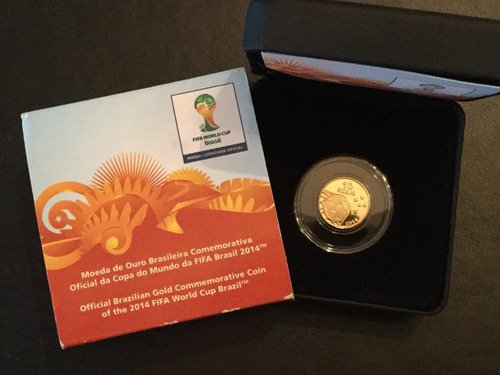 Brasil - Moeda Comemorativa De Ouro Copa Do Mundo Fifa 2014