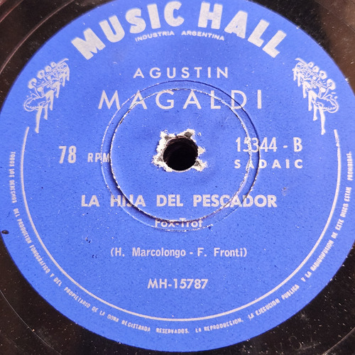 Pasta Agustin Magaldi 15344 Music Hall C569