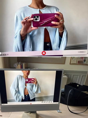 V Funda Rhode Hailey Bieber Original Con Labial Para iPhone