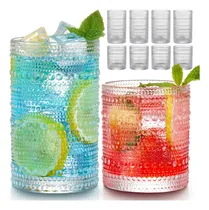 Comprar Conjunto 8 Vasos Vintage Hobnail, Vasos Altos 355 Ml, Vasos