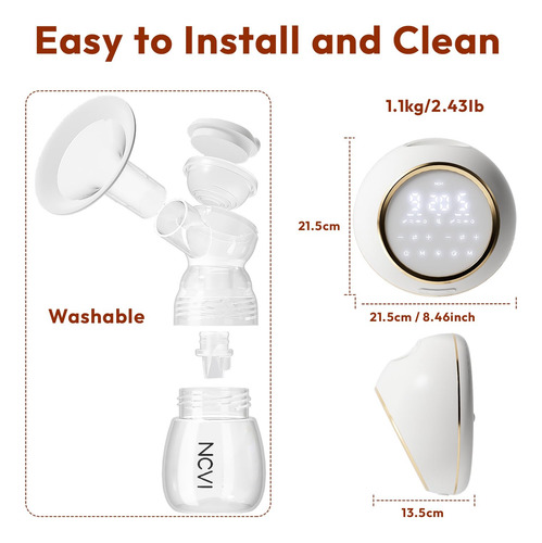 Extractor De Leche Eléctrico Ncvi F1, Vibesflow Bomba De