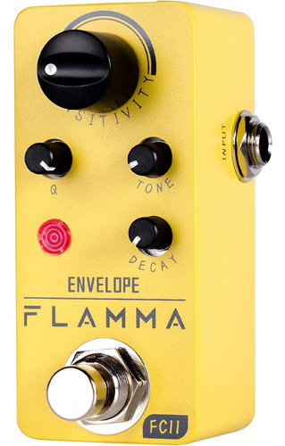 Pedal De Efectos Flamma, P/ Guitarra, 3 En 1, Amarillo Claro