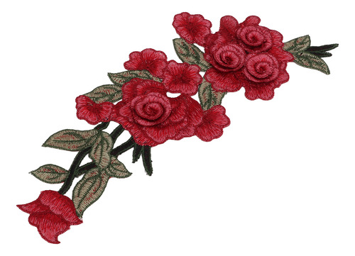 Parches De Costura Bordados A Mano Con Estampado De Flores R