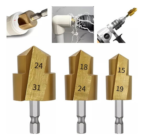 Broca Escalonada De Elevación Ppr Brocas Para Taladro 3pcs