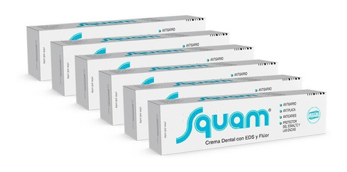 Squam 6 Cremas Dentales X 80gr