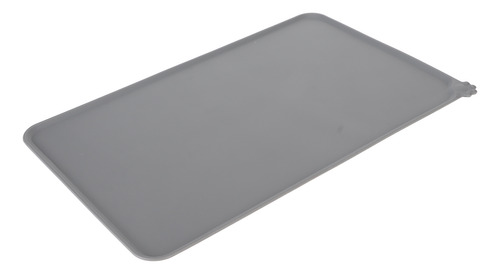 Grey Dog Food Mat Silicone Pet Feeding Waterproof Prevent