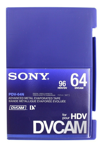 Fita De Vídeo Dvcam Sony Pdv-64n 64 Minutos Para Tape Hdv