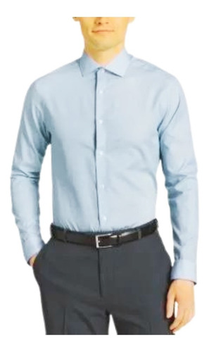 Imagen 2 de 4 de Calvin Klein Men's Steel Slim-fit Non-iron, Large 16 32/33
