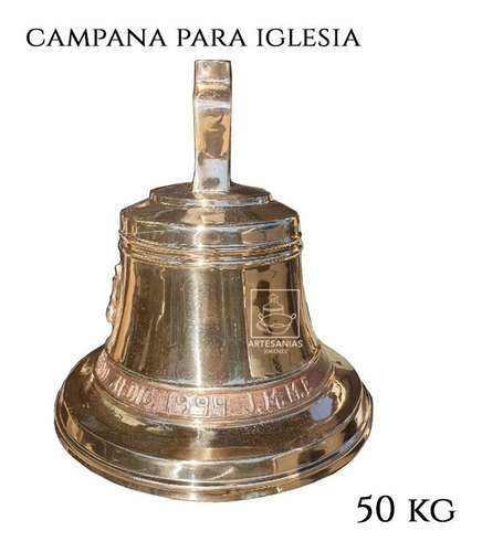 Imagen 5 de 7 de Campana Antigua O Rustica Personalizada De Bronce