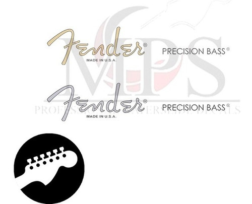 Decal Waterslide Fender Precision Bass Usa