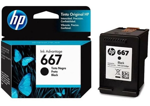 Cartucho Hp 667 Negro Original Advantage