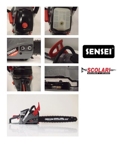 Imagen 3 de 4 de Motosierra A Nafta Sensei Cs-500 Espada.50cm 2.95hp 49.3cc