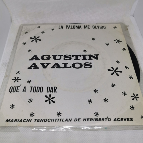 Disco 45 Rpm: Agustin Avalos- Con Mariachi Teca