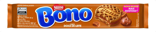 Biscoito Bolacha Recheado Recheio Doce De Leite Bono 90g