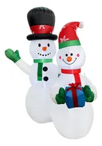 Comprar Muñeco De Nieve Inflable Navideño De 2,1 Metros Con Luz Led