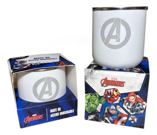 Avengers Vengadores Marvel Oficial Mate Acero Inoxidable