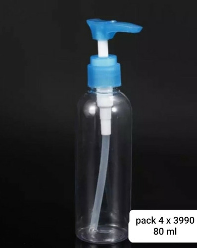 Pack De 4 Botellas Plásticas Con Dispensador 80 Ml