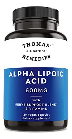 Thomas' All-natural Remedies Ácido Alfa Lipoico 600 Mg, 120