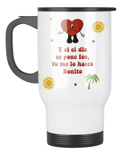 Taza Mug Termica Bad Bunny Personalizable