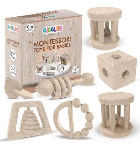 Giggles Montessori Juguetes Para Bebés De 0 A 6 Meses, Jug.