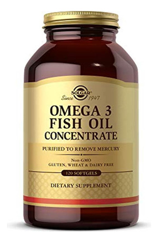 Solgar Concentrado De Aceite De Pescado Omega-3 120 Capsulas