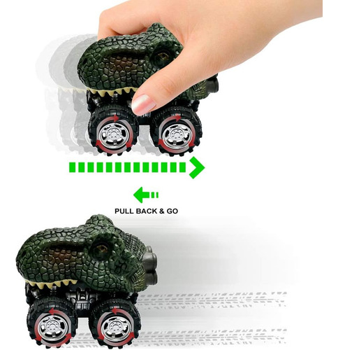 Carros Retráctil Con Forma De Dinosaurio Dinobros, Paquete D