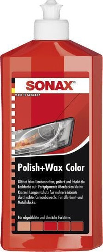 Cera Polish + Wax Rojo 500ml Sonax Sonax
