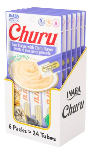 Kit 6 Sobres De Churu AtĂșn Con Almeja Pack 4 Tubos De 14 G