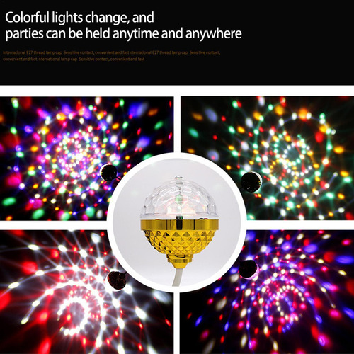 F Luzes De Festa Com Bola Mágica Giratória E Bola