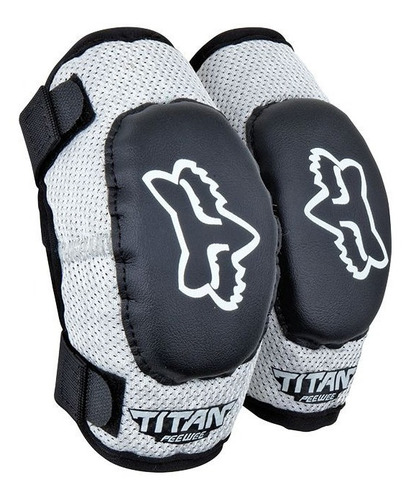 Imagen 1 de 3 de Coderas Fox Peewee Titan Gris Para Niños 4 A 7 Edad Mx Mtb