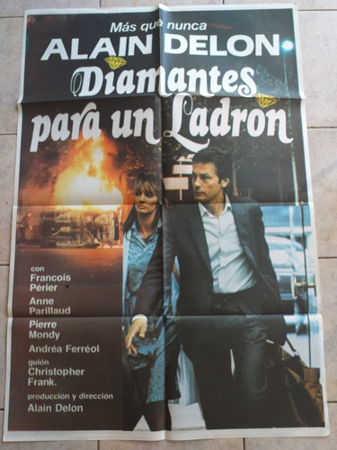 Antiguo Afiche Cine - Diamantes Para Un Ladrón *