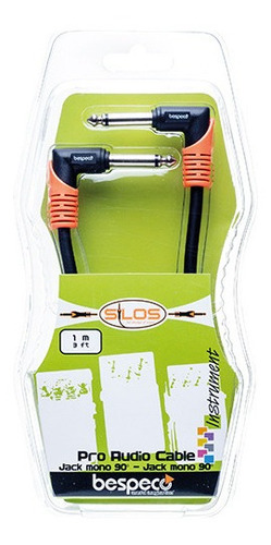 Imagen 1 de 5 de Cable Bespeco Plug 90º Plug 90º 30 Cm Interpedal Profesional