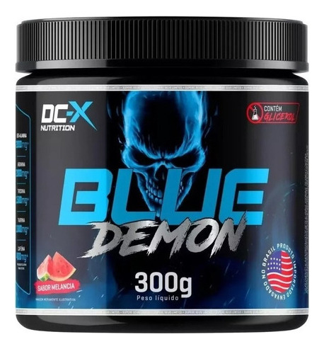 Blue Demon Pré Treino Com Glicerol 300g 20 Doses Dc-x 