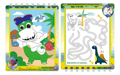 Libro Para Colorear Color Splash Aventura Dino