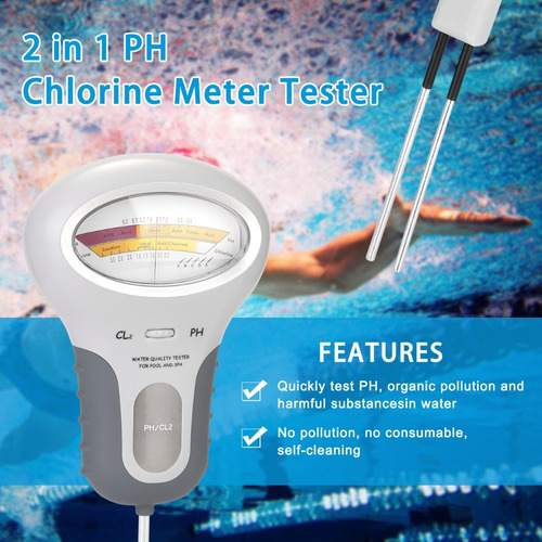 Kit De Prueba De Ph Y Cloro 2 En 1 Pc-102