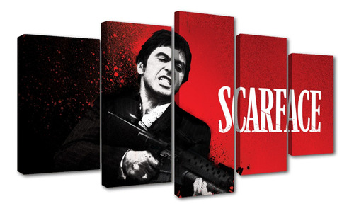 5 Cuadros Decorativos Tony Montana Letras Scarface Canvas